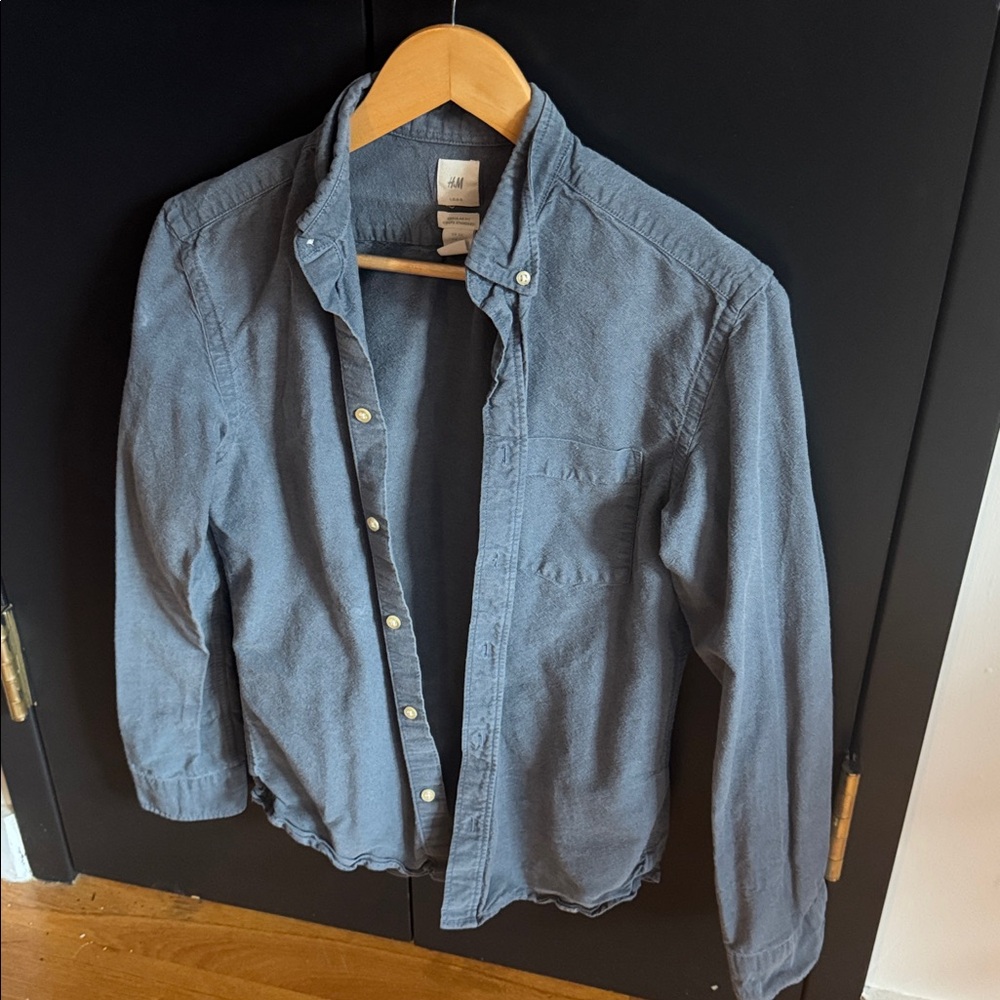H&M Slate Blue Casual Shirt XS